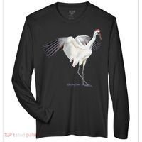 Whooping Crane Graphic Wildlife Bird Watching Zone Performance Long-Sleeve T-Shirt thumb 0
