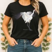 Whooping Crane Graphic Wildlife Bird Watching Women's T-Shirt thumb 2