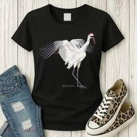 Whooping Crane Graphic Wildlife Bird Watching Women's T-Shirt thumb 3