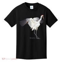 Whooping Crane Graphic Wildlife Bird Watching Kids T-Shirt thumb 0