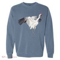Whooping Crane Graphic Wildlife Bird Watching Garment-Dyed Sweatshirt thumb 0