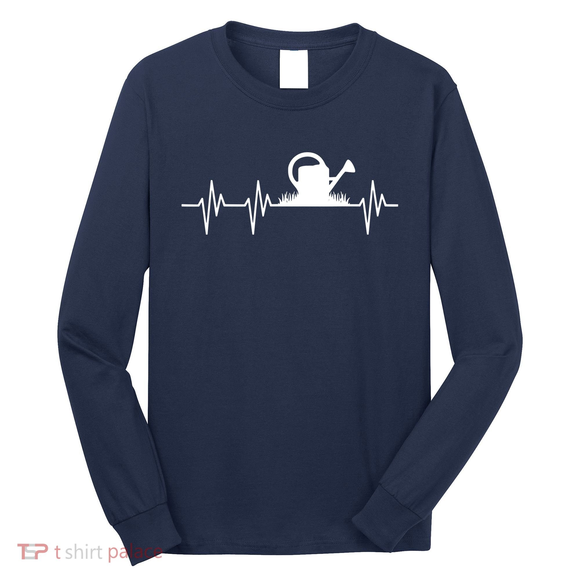 Watering Can Heartbeat Gardening Gardener Long Sleeve Shirt