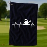 Watering Can Heartbeat Gardening Gardener Golf Towel thumb 1