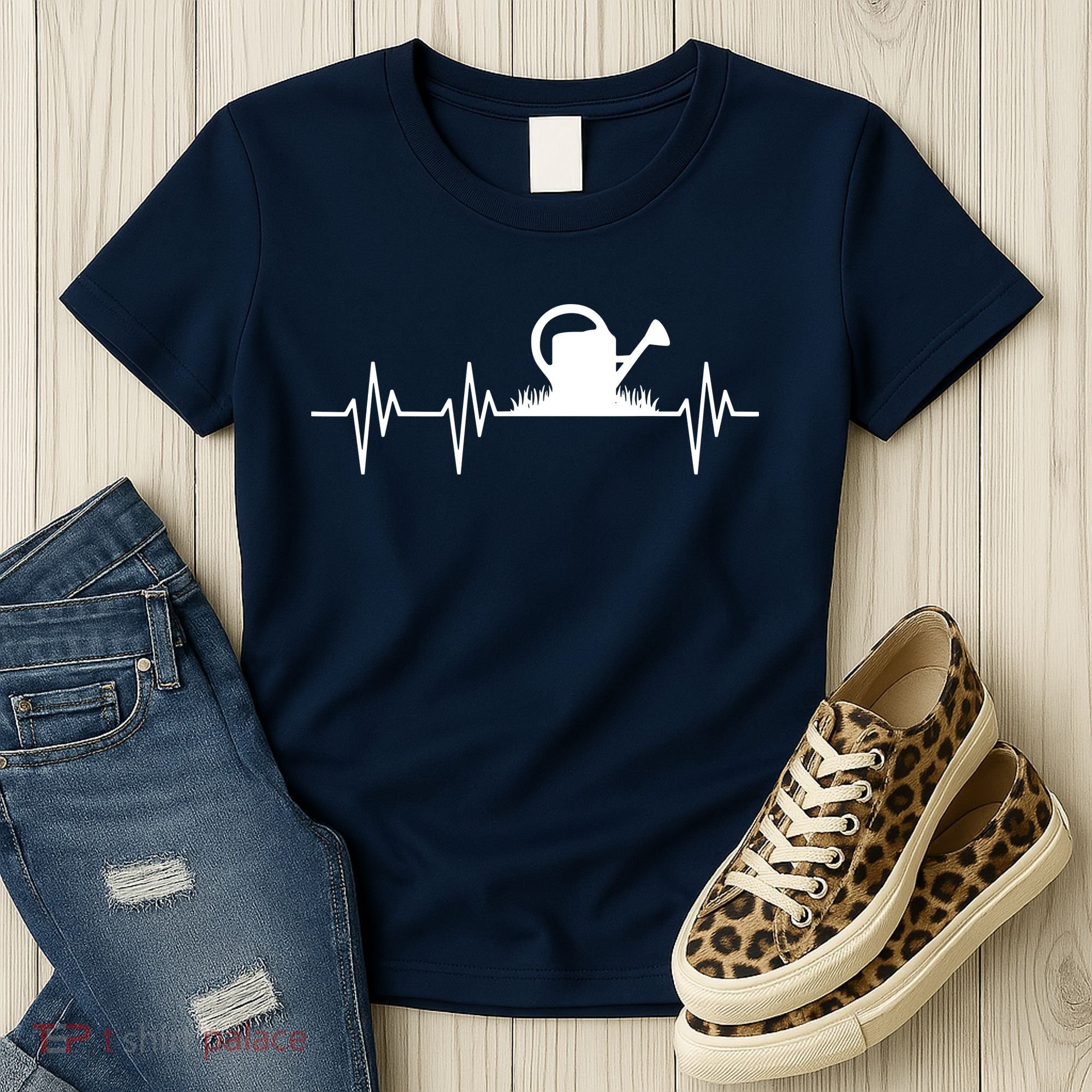 Watering Can Heartbeat Gardening Gardener Women's T-Shirt