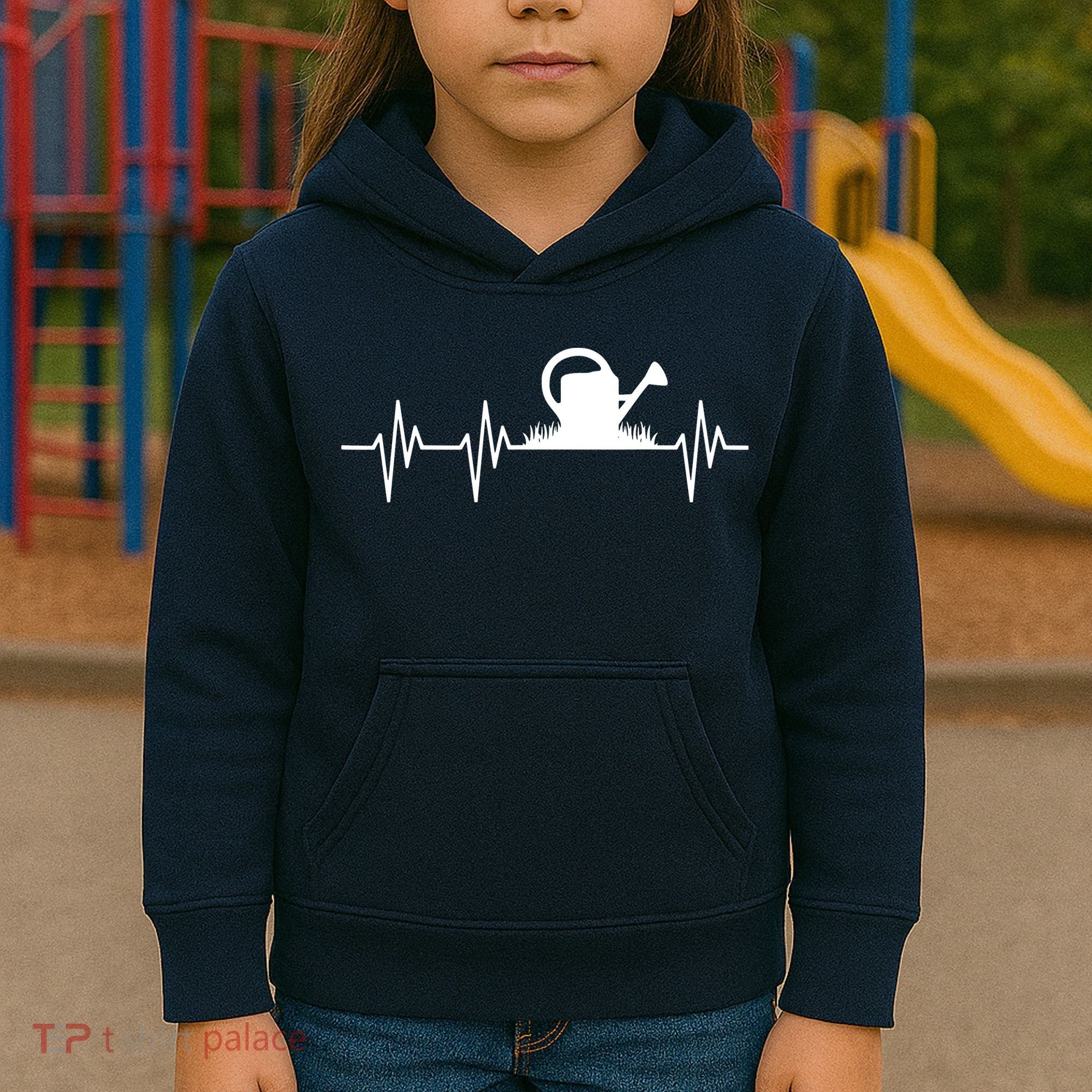 Watering Can Heartbeat Gardening Gardener Kids Hoodie