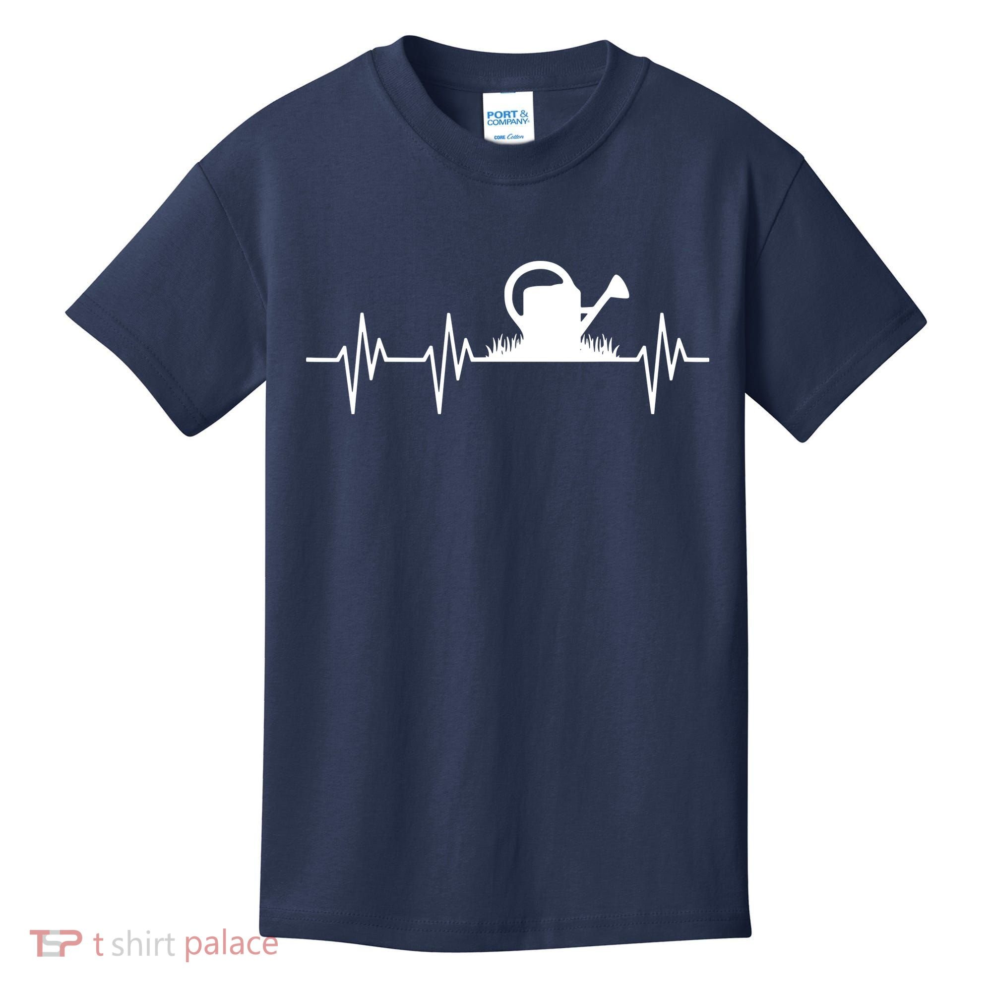 Watering Can Heartbeat Gardening Gardener Kids T-Shirt