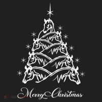 Western Christmas Horse Christmas Tree Equestrian Beanie thumb 2
