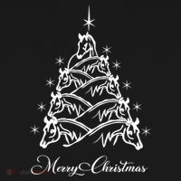 Western Christmas Horse Christmas Tree Equestrian Tote Bag thumb 4