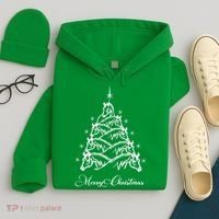 Western Christmas Horse Christmas Tree Equestrian Hoodie thumb 4