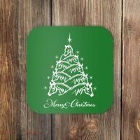 Western Christmas Horse Christmas Tree Equestrian Coaster thumb 0