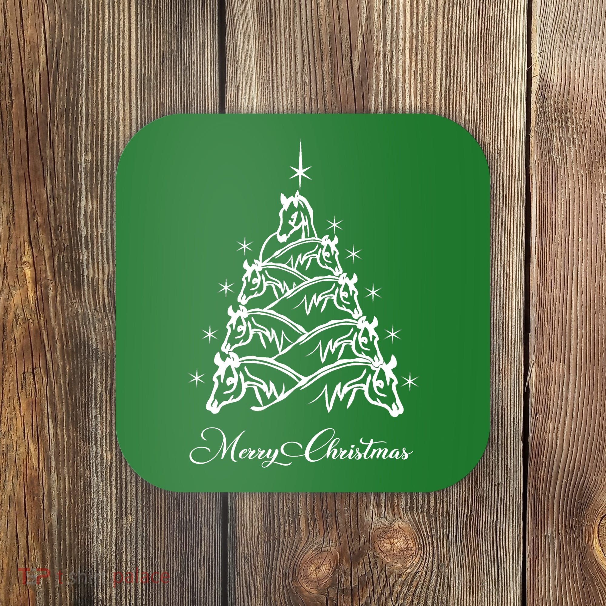 Western Christmas Horse Christmas Tree Equestrian Coaster