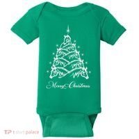Western Christmas Horse Christmas Tree Equestrian Baby Bodysuit thumb 0