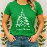 Western Christmas Horse Christmas Tree Equestrian Women's T-Shirt thumb 2
