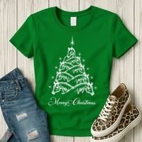 Western Christmas Horse Christmas Tree Equestrian Women's T-Shirt thumb 3