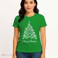 Western Christmas Horse Christmas Tree Equestrian Women's T-Shirt thumb 4