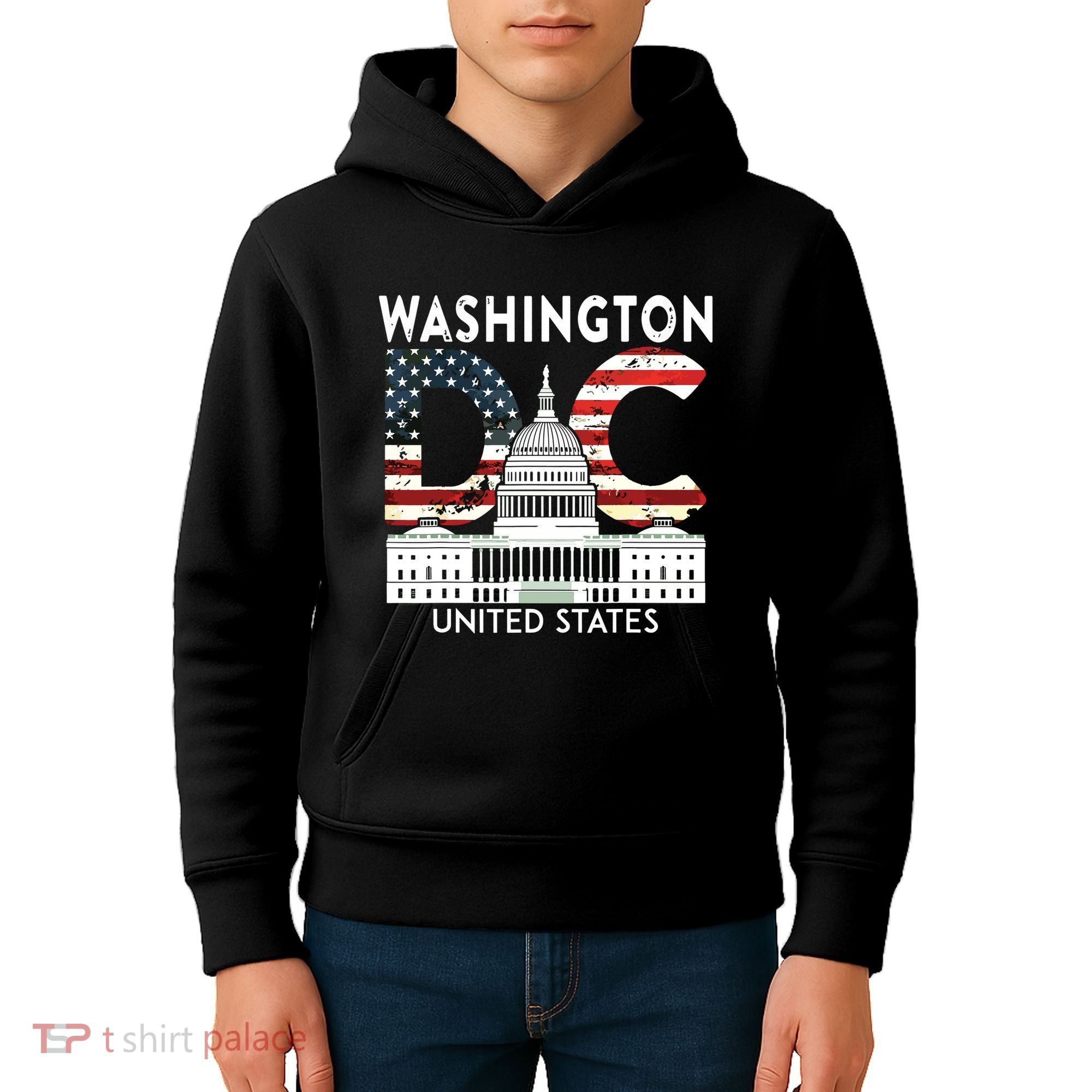 Washington Capitol Hill Souvenir Gift Washington Dc Kids Hoodie