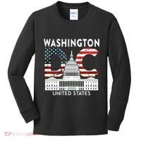 Washington Capitol Hill Souvenir Gift Washington Dc Kids Long Sleeve Shirt thumb 0
