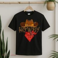 Western Cowboy Howdy Classic Fit Black Polyester & Cotton T-Shirt thumb 2