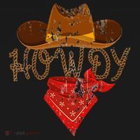 Western Cowboy Howdy Classic Fit Black Polyester & Cotton Coaster thumb 2
