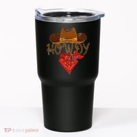 Western Cowboy Howdy Classic Fit Black Polyester & Cotton Tumbler thumb 0