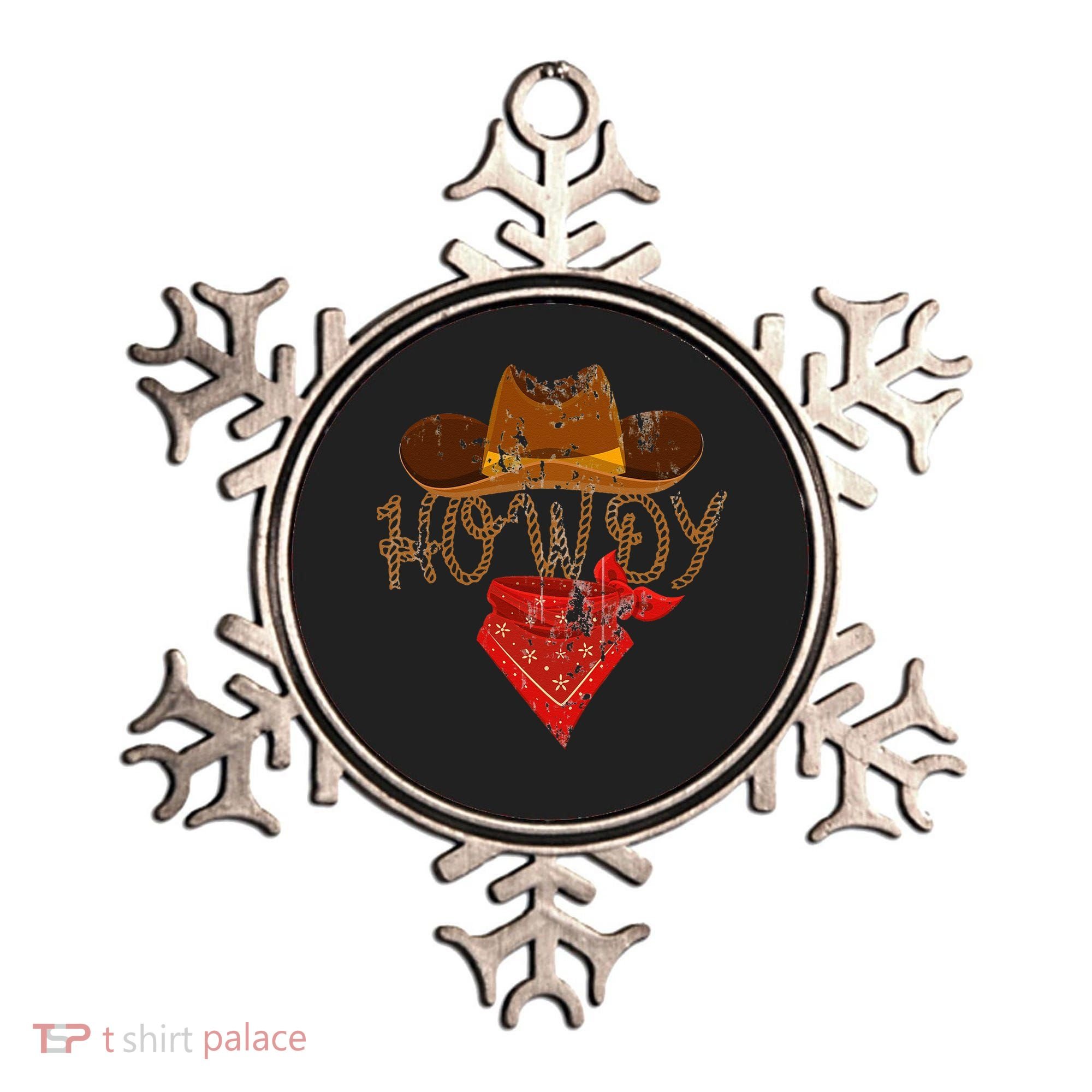 Western Cowboy Howdy Classic Fit Black Polyester & Cotton Ornament