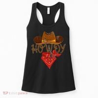 Western Cowboy Howdy Classic Fit Black Polyester & Cotton Women's Tank Top thumb 0