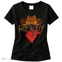 Western Cowboy Howdy Classic Fit Black Polyester & Cotton Women's T-Shirt thumb 0