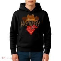 Western Cowboy Howdy Classic Fit Black Polyester & Cotton Kids Hoodie thumb 4