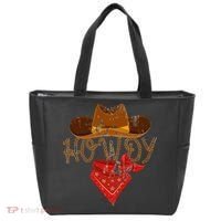 Western Cowboy Howdy Classic Fit Black Polyester & Cotton Tote Bag thumb 0