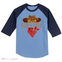 Western Cowboy Howdy Classic Fit Black Polyester & Cotton Raglan Baseball Sleeve Shirt thumb 0