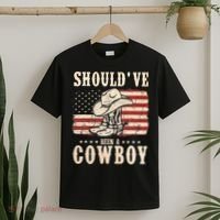 Western Cowboy Hat Boots I Should Have Been A Cowboy T-Shirt thumb 2