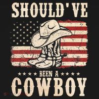 Western Cowboy Hat Boots I Should Have Been A Cowboy Women's Hoodie thumb 2