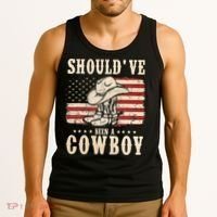 Western Cowboy Hat Boots I Should Have Been A Cowboy Tank Top thumb 3