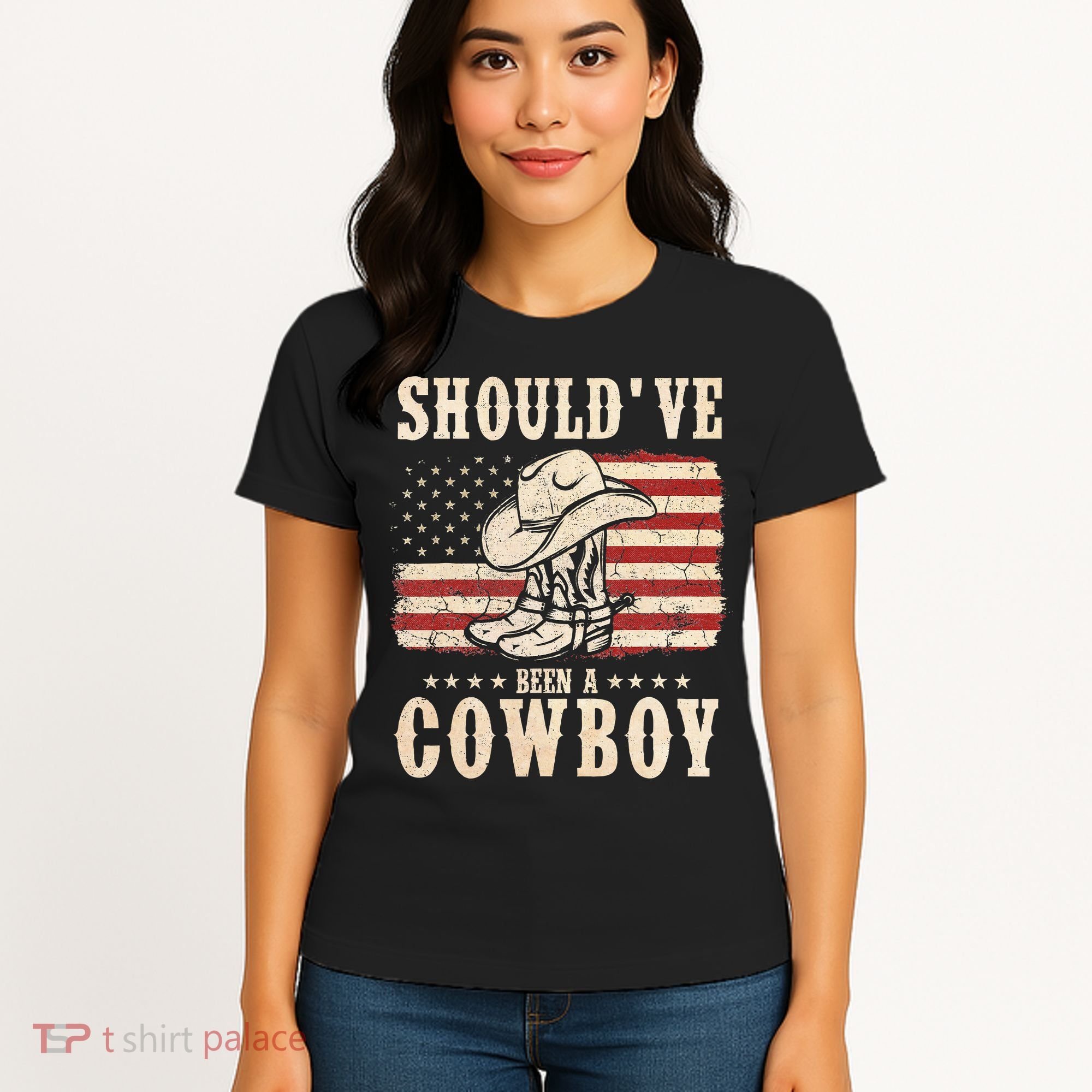 Western Cowboy Hat Boots I Should Have Been A Cowboy Women's T-Shirt