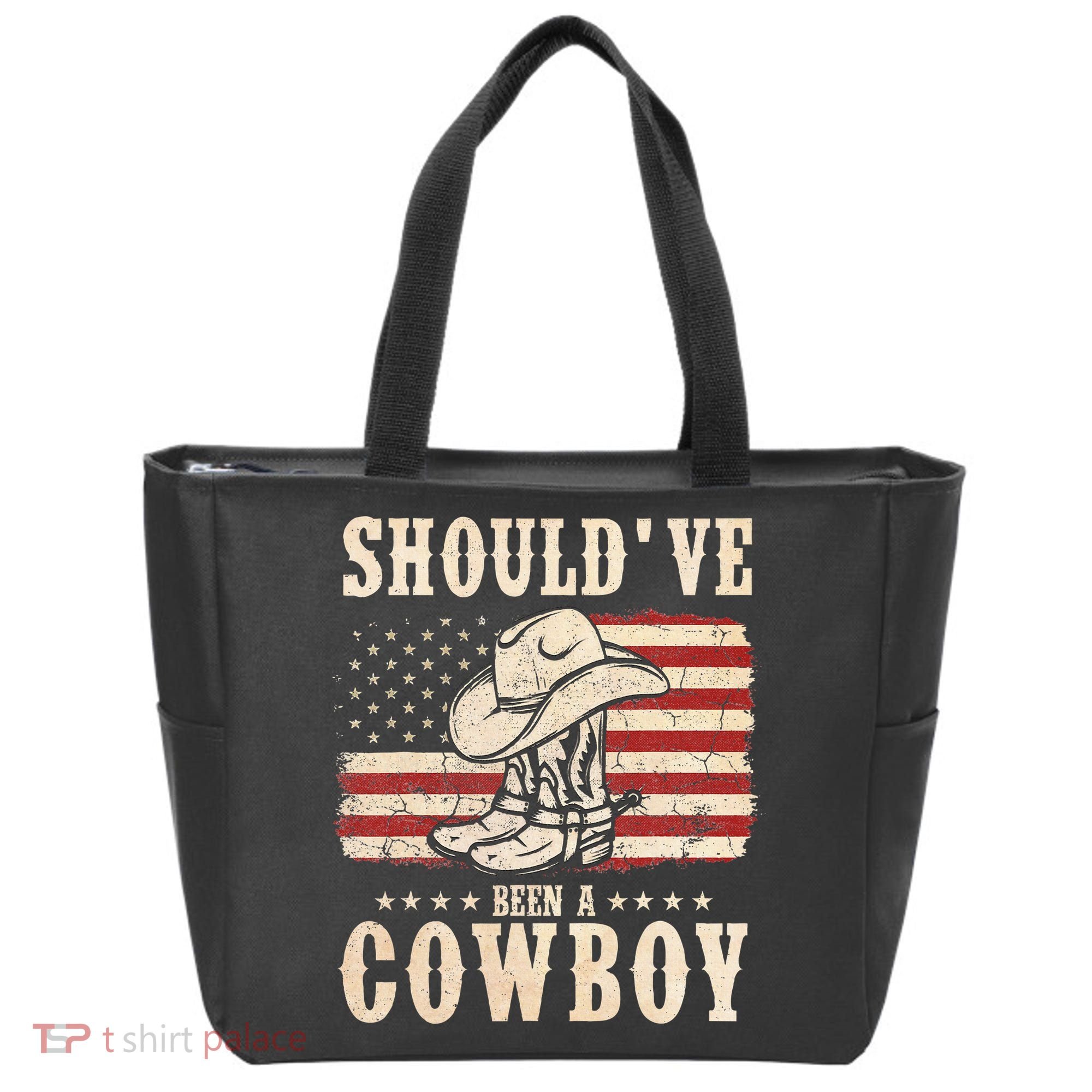 Western Cowboy Hat Boots I Should Have Been A Cowboy Tote Bag