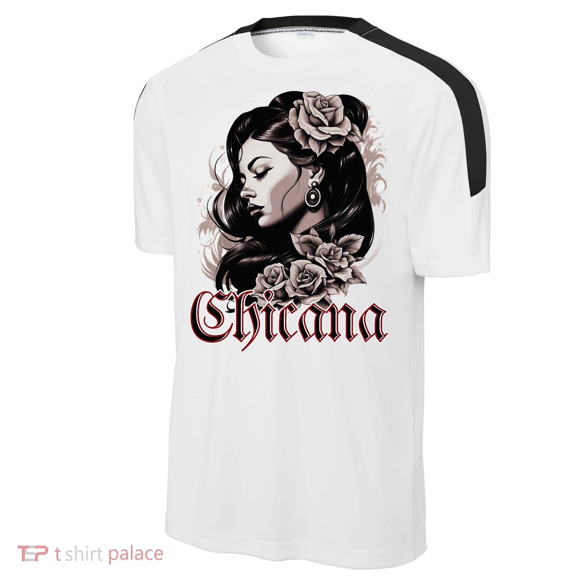 WomanS Chola Hispanic Latino Mexican Chicano Cholo Chicana Sport-Tek Competitor United Soccer Jersey