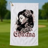 WomanS Chola Hispanic Latino Mexican Chicano Cholo Chicana Golf Towel thumb 1