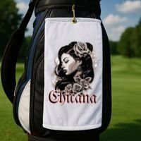 WomanS Chola Hispanic Latino Mexican Chicano Cholo Chicana Golf Towel thumb 2
