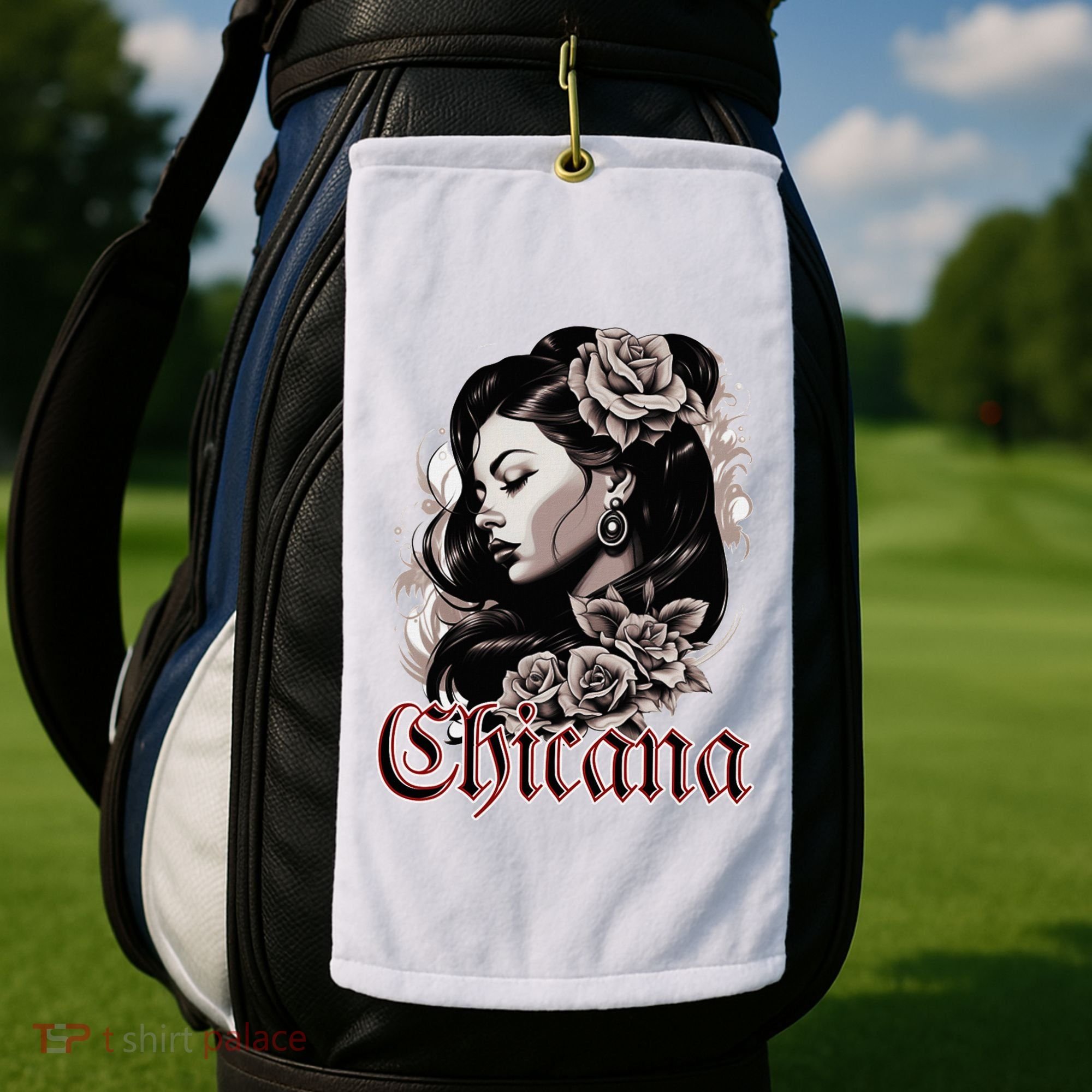 WomanS Chola Hispanic Latino Mexican Chicano Cholo Chicana Golf Towel