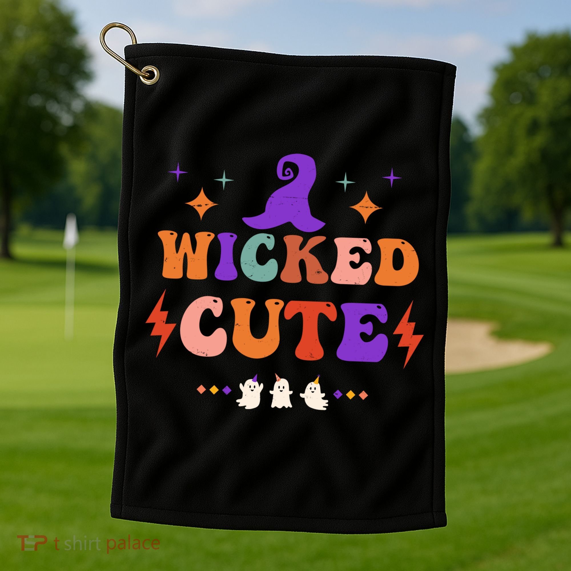 Wicked Cute Halloween Gift Golf Towel
