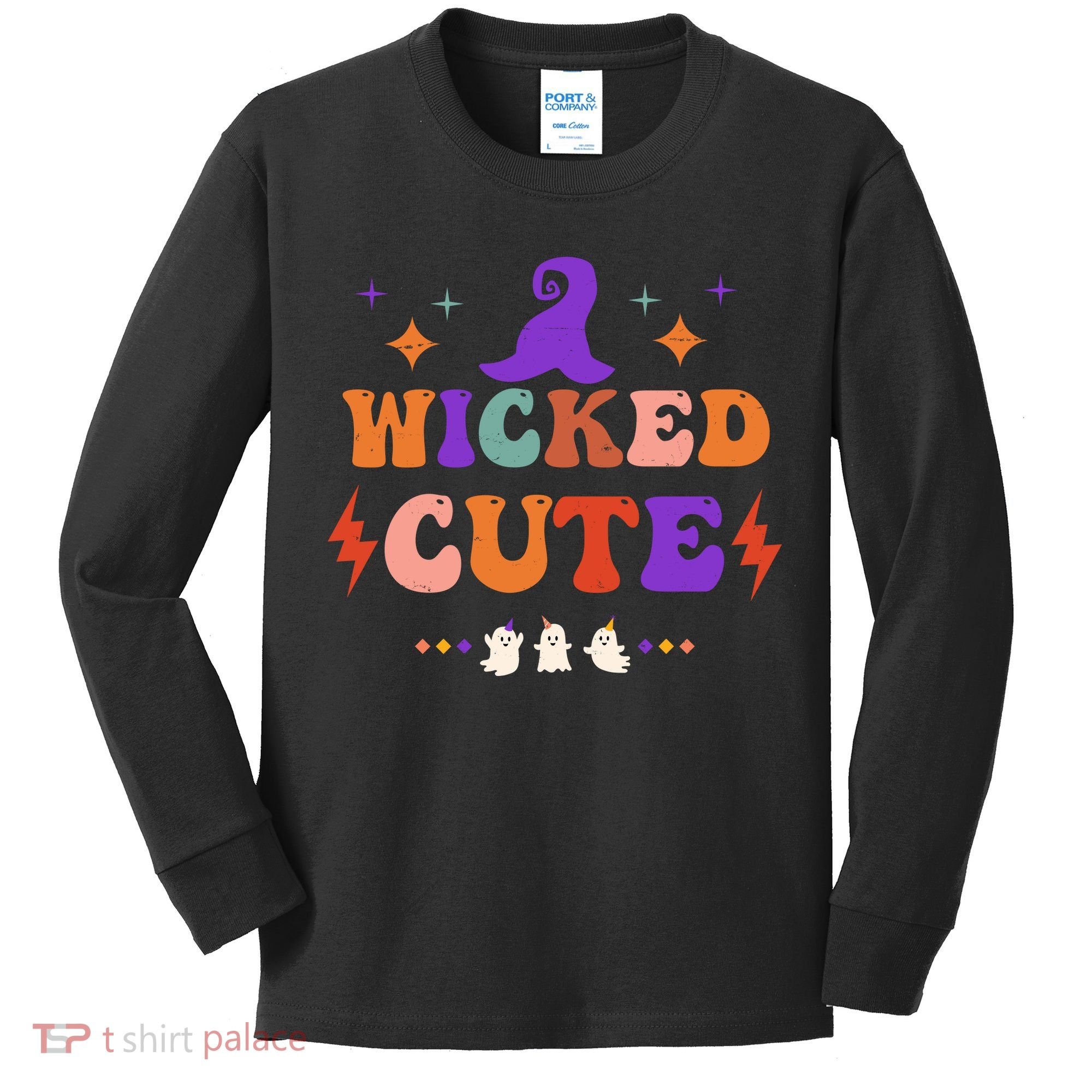 Wicked Cute Halloween Gift Kids Long Sleeve Shirt
