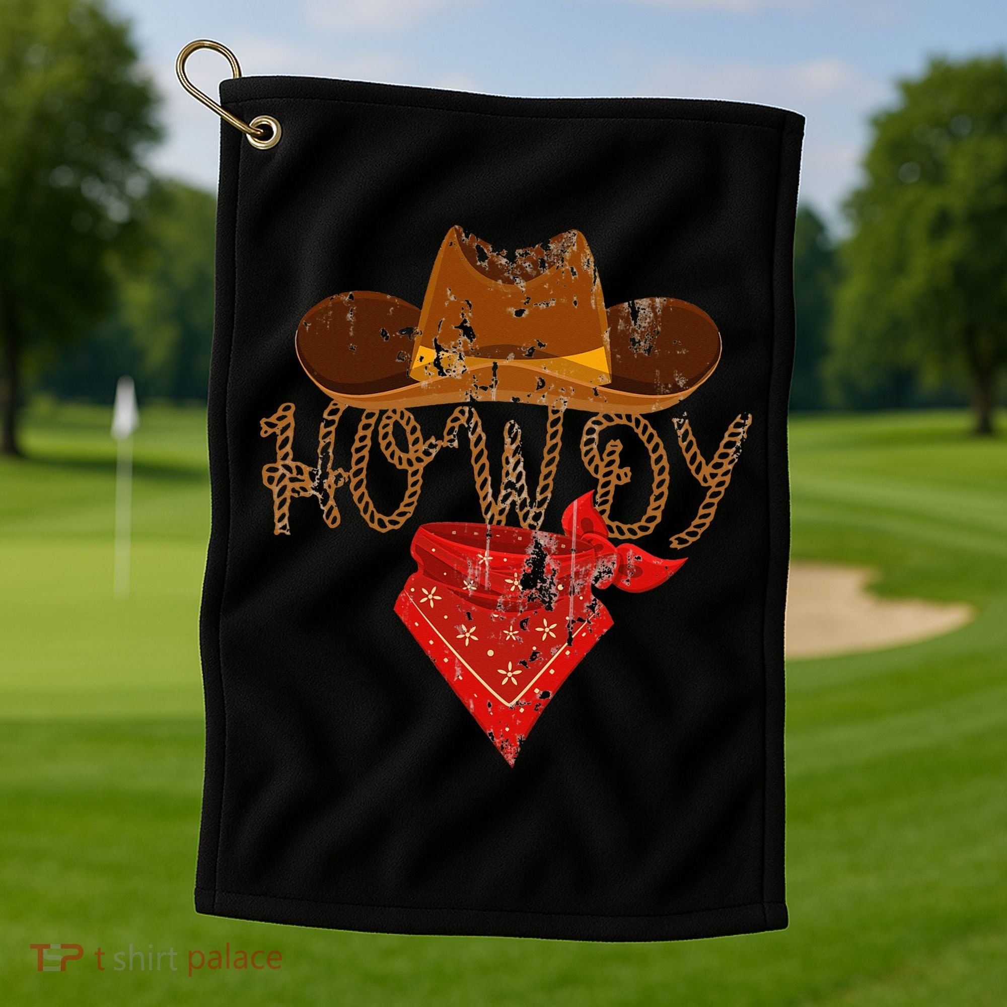 Western Cowboy Howdy Golf Towel