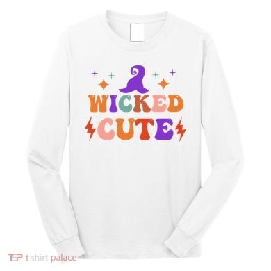 Wicked Cute Halloween Witch Long Sleeve Shirt
