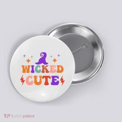 Wicked Cute Halloween Witch Button