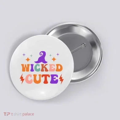 Wicked Cute Halloween Witch Button