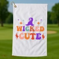 Wicked Cute Halloween Witch Golf Towel thumb 1