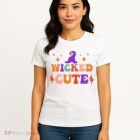 Wicked Cute Halloween Witch Women's T-Shirt thumb 4