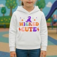 Wicked Cute Halloween Witch Kids Hoodie thumb 3