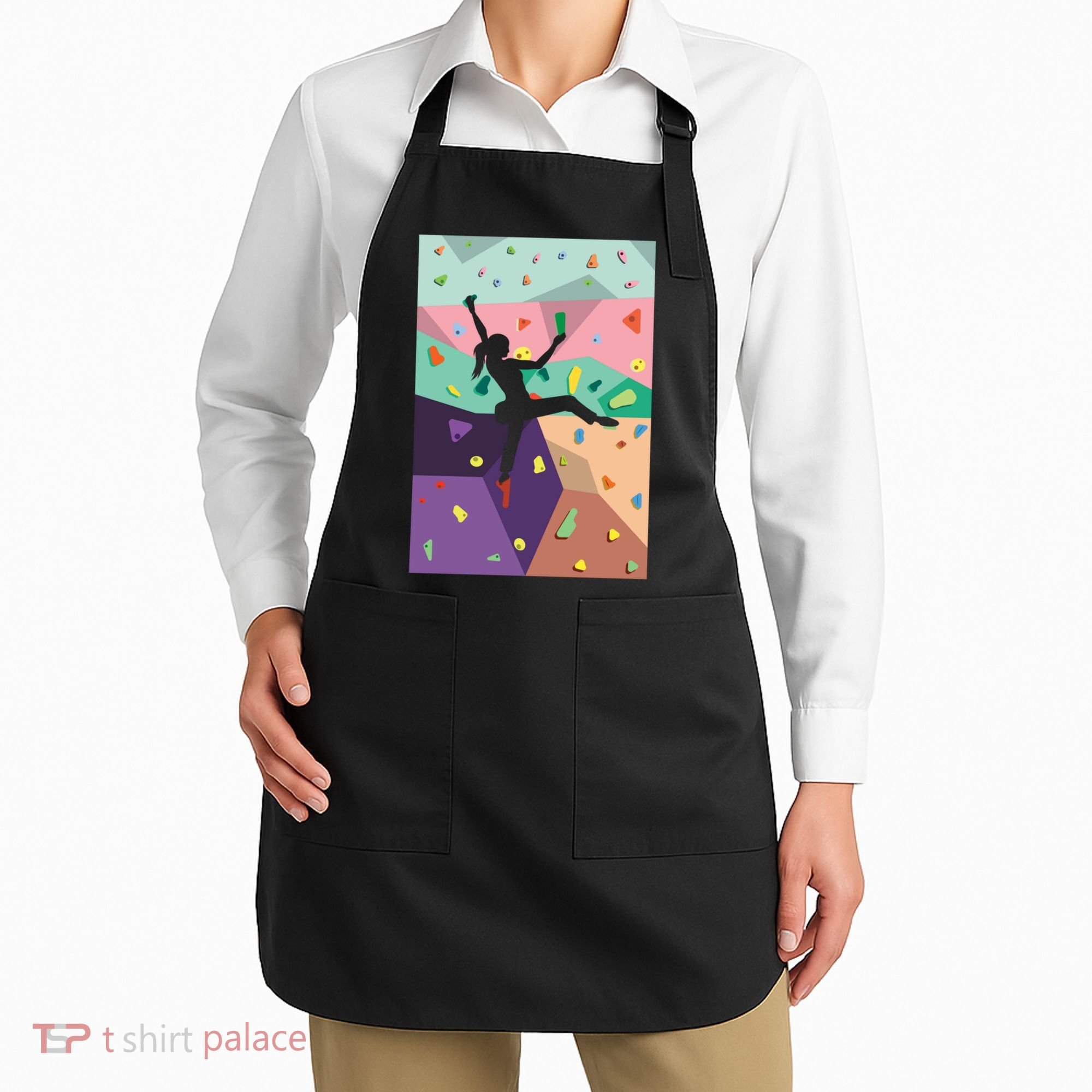 Wall Climbing Indoor Rock Climbers Action Sports Alpinism Gift Apron