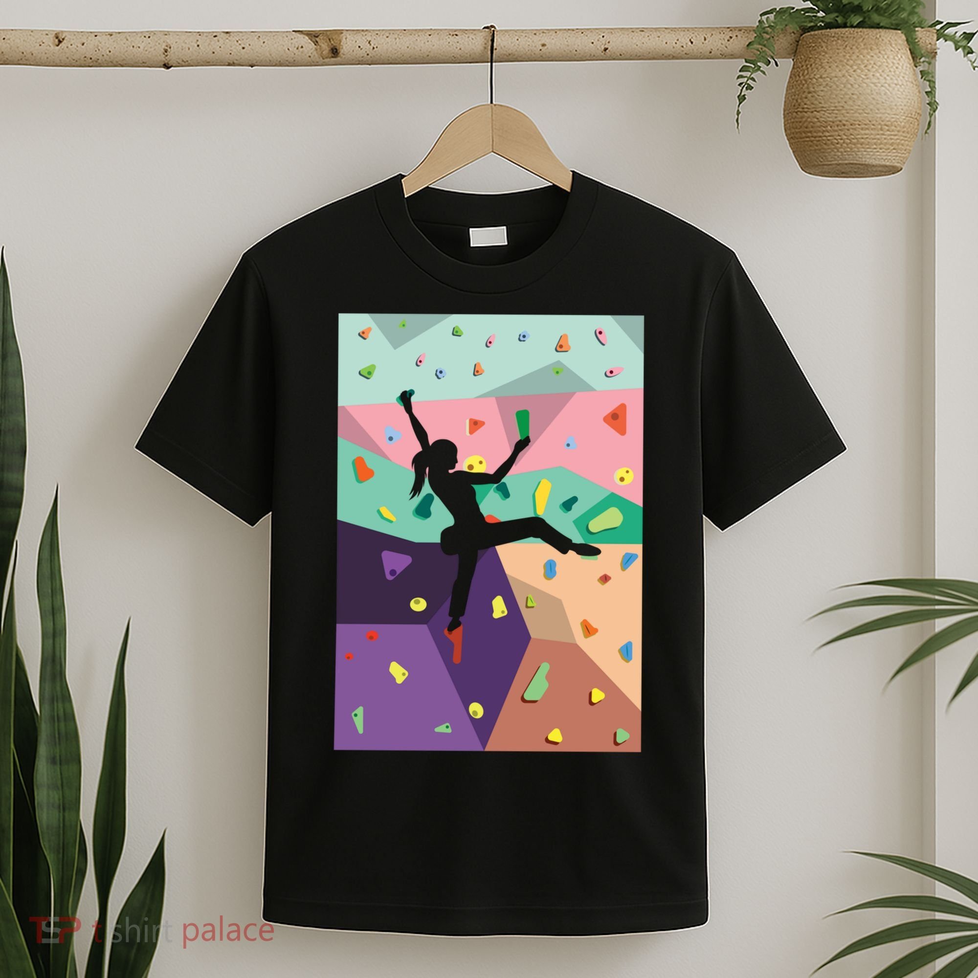 Wall Climbing Indoor Rock Climbers Action Sports Alpinism Gift T-Shirt